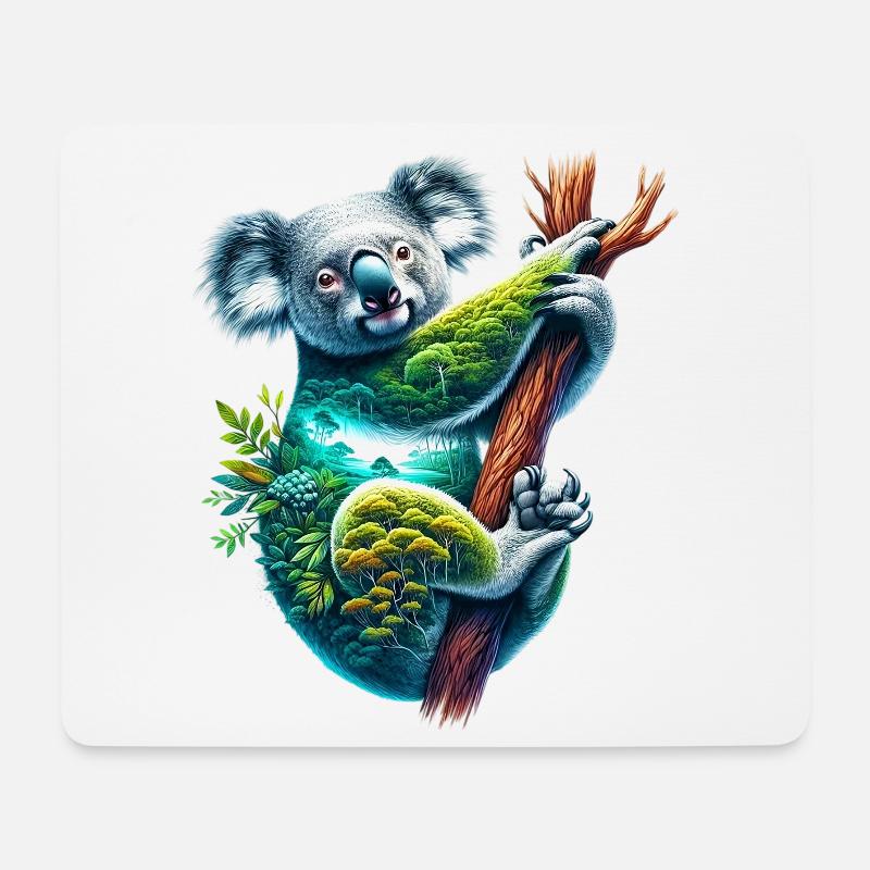 Koala - Mousepad (Querformat) - Weiß