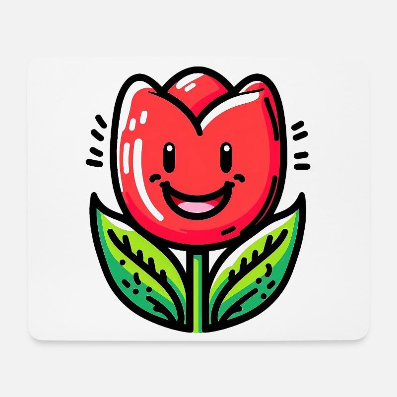 Tulpe - Mousepad (Querformat) - Weiß