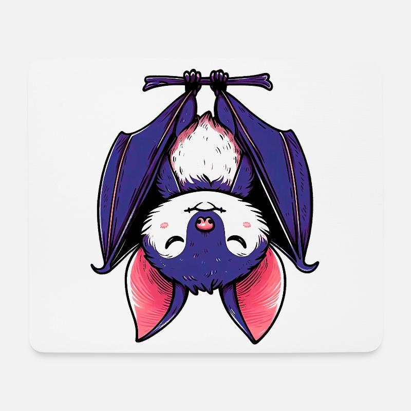 Fledermaus - Mousepad (Querformat) - Weiß