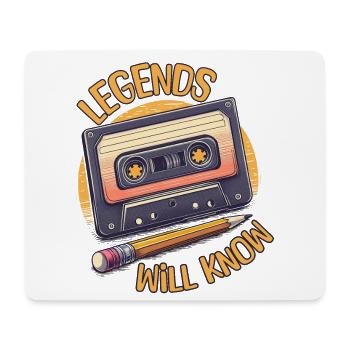 Legenden werden es wissen: Die Kassette und der Bleistift - Mousepad (Querformat) - Weiß - Vorne