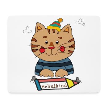 Schoolchild Cat - Mouse Pad (horizontal) - white - Front