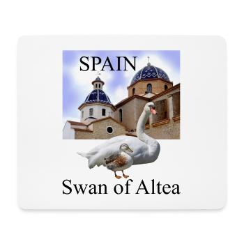 Ornate swans and Spanish architecture - Mouse Pad (horizontal) - white - Front