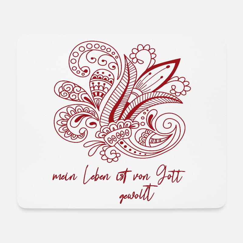 Ornament Kirche Geburt - Mousepad (Querformat) - Weiß