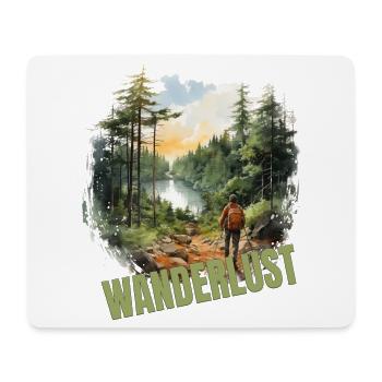 Wandern - Mousepad (Querformat) - Weiß - Vorne