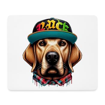 Chien - Tapis de souris (format paysage) - blanc - Devant