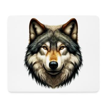 Wolf - Mousepad (Querformat) - Weiß - Vorne
