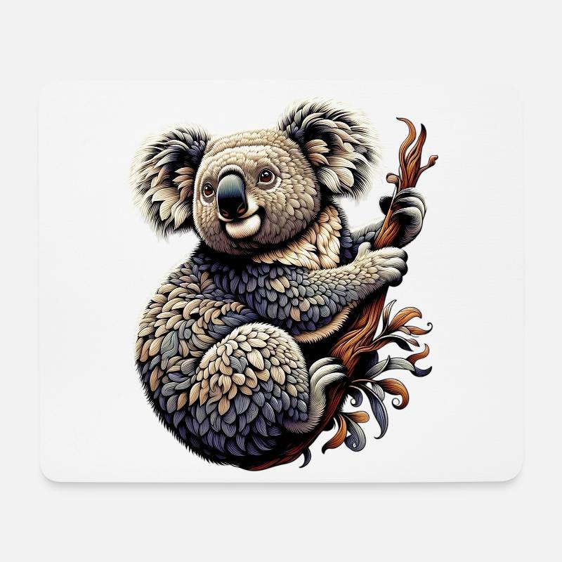 Koala - Mousepad (Querformat) - Weiß
