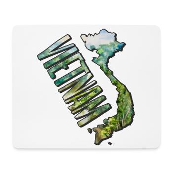 Watercolor Map Vietnam - Mouse Pad (horizontal) - white - Front