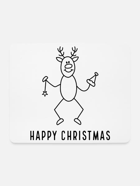 lustige Weihnachten - Mousepad (Querformat) - Weiß
