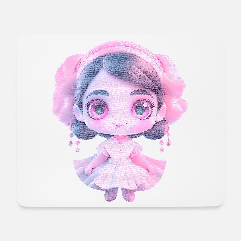 niedliche Charakter - Mousepad (Querformat) - Weiß