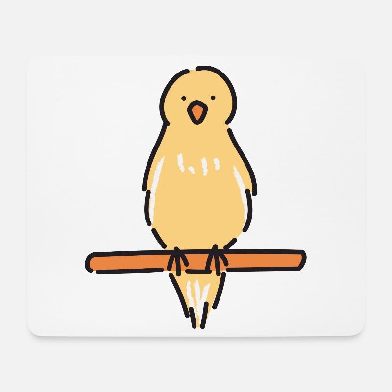 Melodischer Kanarienvogel - Mousepad (Querformat) - Weiß