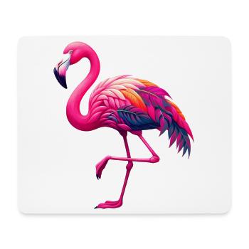 Flamant - Tapis de souris (format paysage) - blanc - Devant