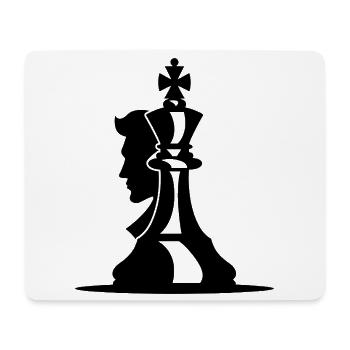 Chess Player Sketch - Mouse Pad (horizontal) - white - Front
