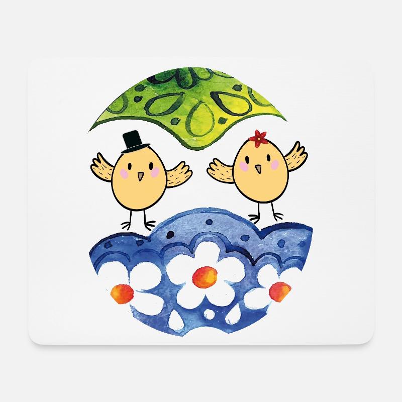 Frohe Ostern - Mousepad (Querformat) - Weiß