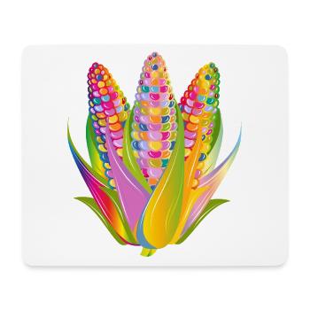 Farbenfrohes Gemüse-Mais Design im Pop-Art-Stil - Mousepad (Querformat) - Weiß - Vorne