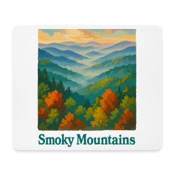 Smoky Mountains Art - Mousepad (Querformat) - Weiß - Vorne