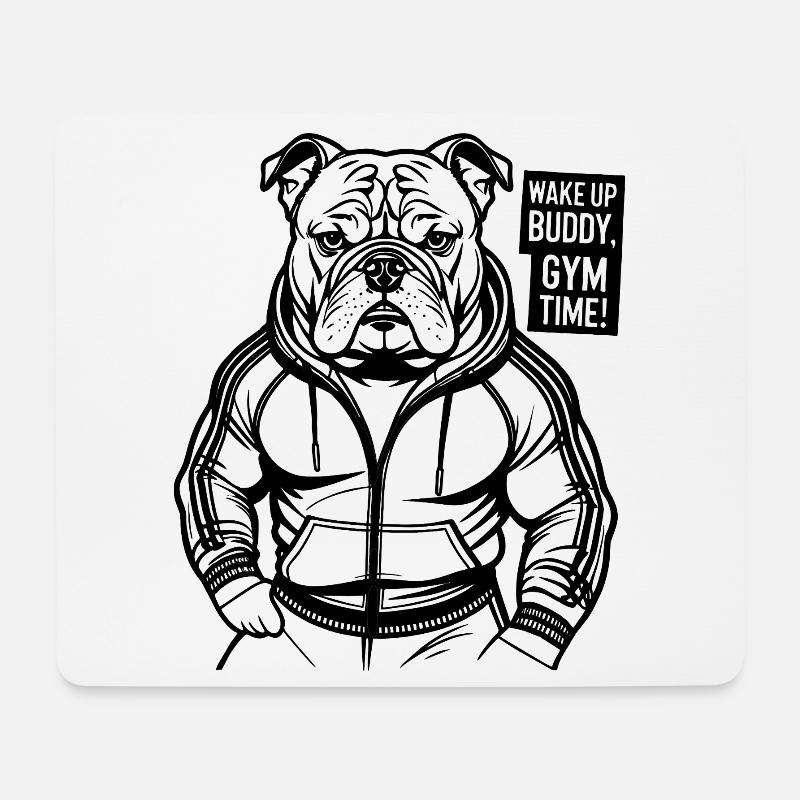Gym, GYM TIME - Mouse Pad (horizontal) - white