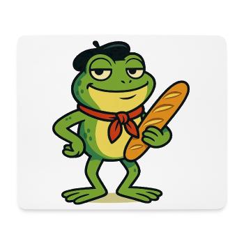 Whimsical france Froggy Baker Illustration - Mouse Pad (horizontal) - white - Front