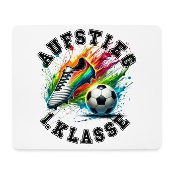 Fußball Schulstart Geschenk Erstklässler Junge - Mousepad (Querformat) - Weiß - Vorne