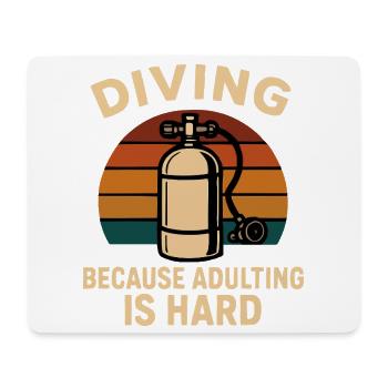 Diving Escape – When adulthood is annoying - Mouse Pad (horizontal) - white - Front
