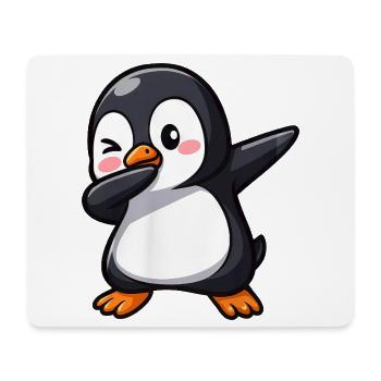 Süßer Pinguin Dab Tanz Gamer Kawaii Cartoon  - Mousepad (Querformat) - Weiß - Vorne