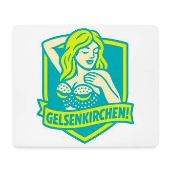 Gelsenkirchen Superstar - Tapis de souris (format paysage) - blanc - Devant