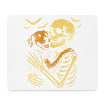 Skeleton Cuddle Labrador Retriever - Mouse Pad (horizontal) - white - Front