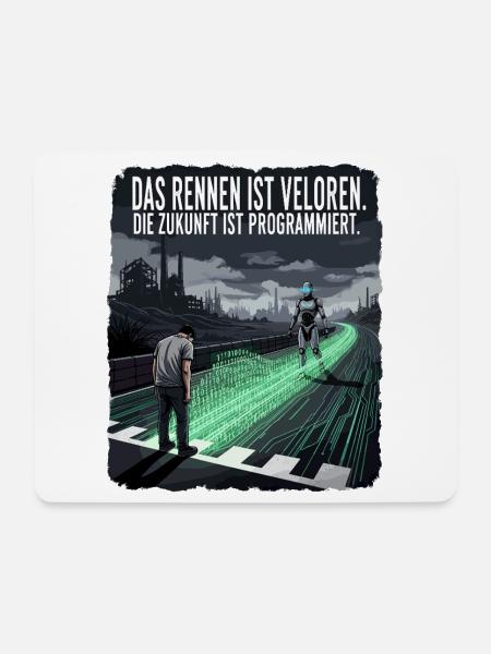 Zukunft Rennen - Mousepad (Querformat) - Weiß