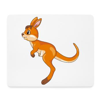 Saut mignon kangourou - Tapis de souris (format paysage) - blanc - Devant