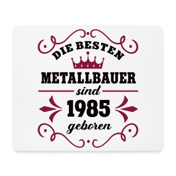 Metalworker Birthday Vintage 1985 Colleague - Mouse Pad (horizontal) - white - Front