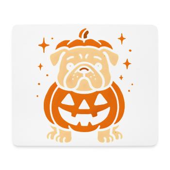 Jack-o-Lantern Pumpkin Dog - Mouse Pad (horizontal) - white - Front