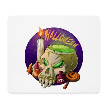 Halloween Totenschädel - Mousepad (Querformat) - Weiß - Vorne