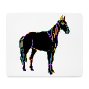 Pferd - Mousepad (Querformat) - Weiß - Vorne