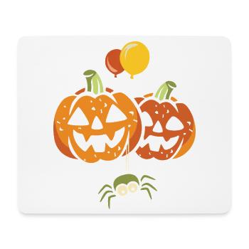 Halloween Party Pumpkins with Spider - Mouse Pad (horizontal) - white - Front