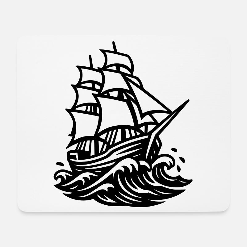 Sailing ship - Mouse Pad (horizontal) - white