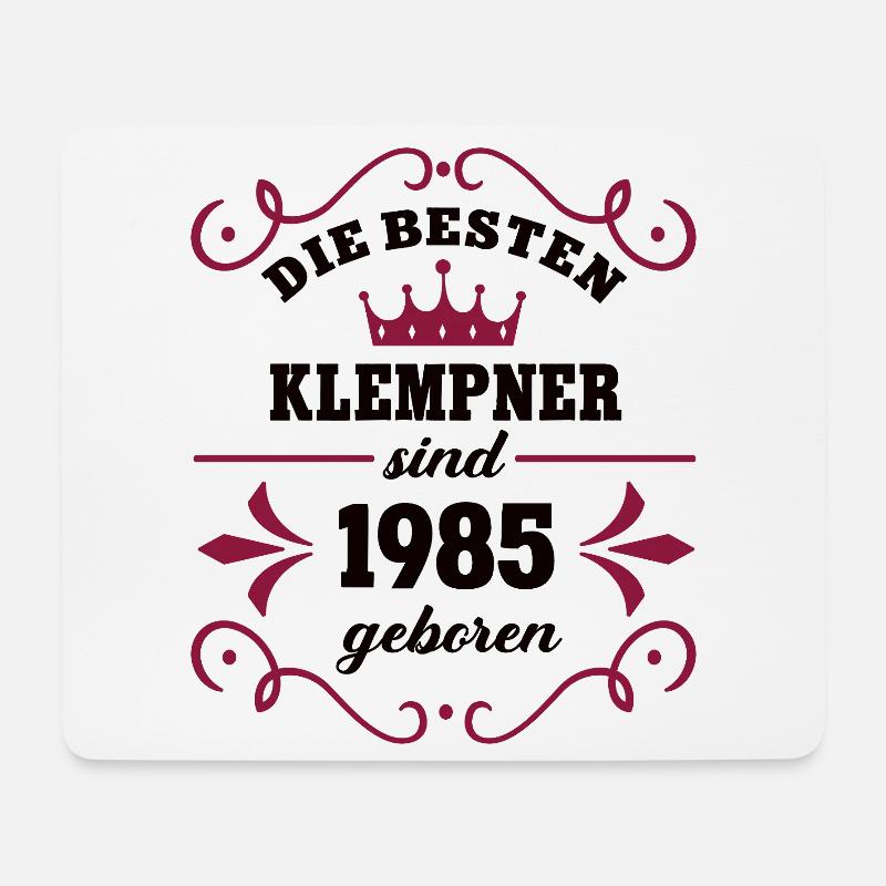 Klempnerin Geburtstag Jahrgang 1985 Kollegin - Mousepad (Querformat) - Weiß