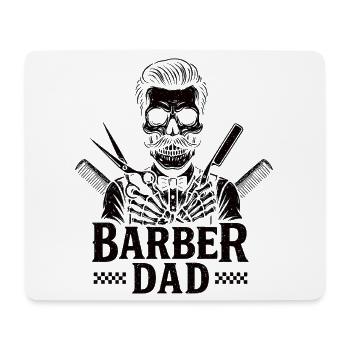 Père Barber Papa Barbier Coiffeur - Tapis de souris (format paysage) - blanc - Devant