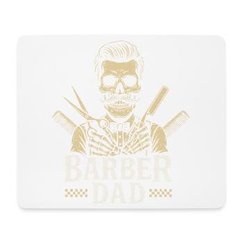 Père Barber Papa Barbier Coiffeur - Tapis de souris (format paysage) - blanc - Devant