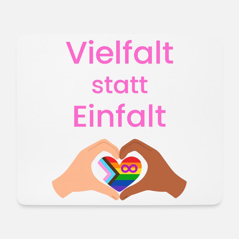Vielfalt statt Einfalt - Mousepad (Querformat) - Weiß