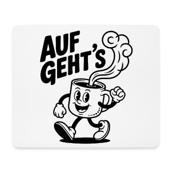 Let's go coffee mug – Funny motivational design - Mouse Pad (horizontal) - white - Front