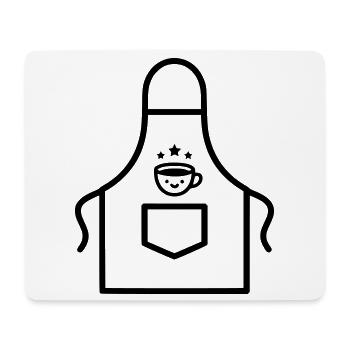 Cute Barista Apron Kawaii Vector - Mouse Pad (horizontal) - white - Front