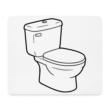 Vecteur sanitaire toilette toilette - Tapis de souris (format paysage) - blanc - Devant