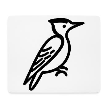 Specht - Mousepad (Querformat) - Weiß - Vorne