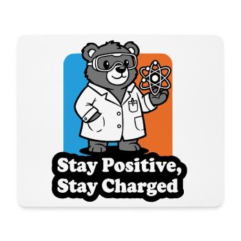 Bear Scientist with Atomic Sign - Mouse Pad (horizontal) - white - Front