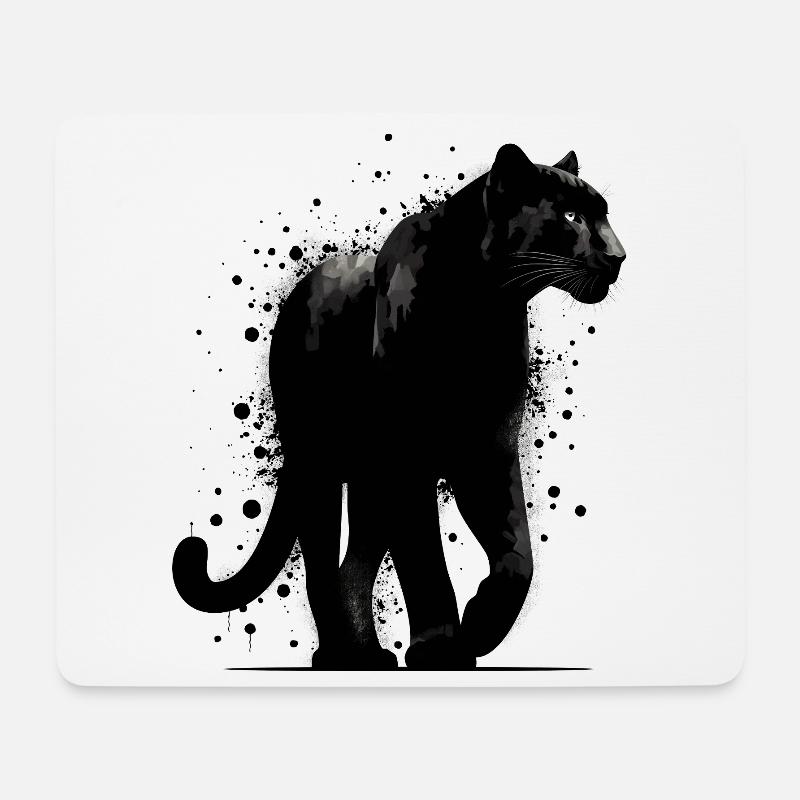 Eleganter Panther - Mousepad (Querformat) - Weiß