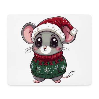 Maus Weihnachten Xmas - Mousepad (Querformat) - Weiß - Vorne