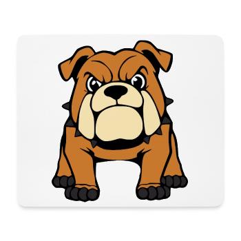 Bulldogge Hunde T-shirt Hundeshirt Geschenk  - Mousepad (Querformat) - Weiß - Vorne