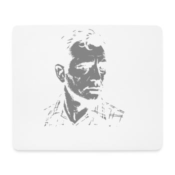 Jack Kerouac Portrait - Mouse Pad (horizontal) - white - Front