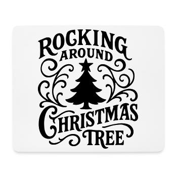 Christmas time Xmas weihnachten rock'n roll Santa  - Mousepad (Querformat) - Weiß - Vorne