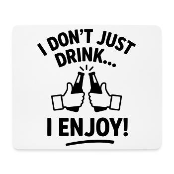 Ich Trinke Nicht Nur Ich Genieße Lustig Bier - Mousepad (Querformat) - Weiß - Vorne